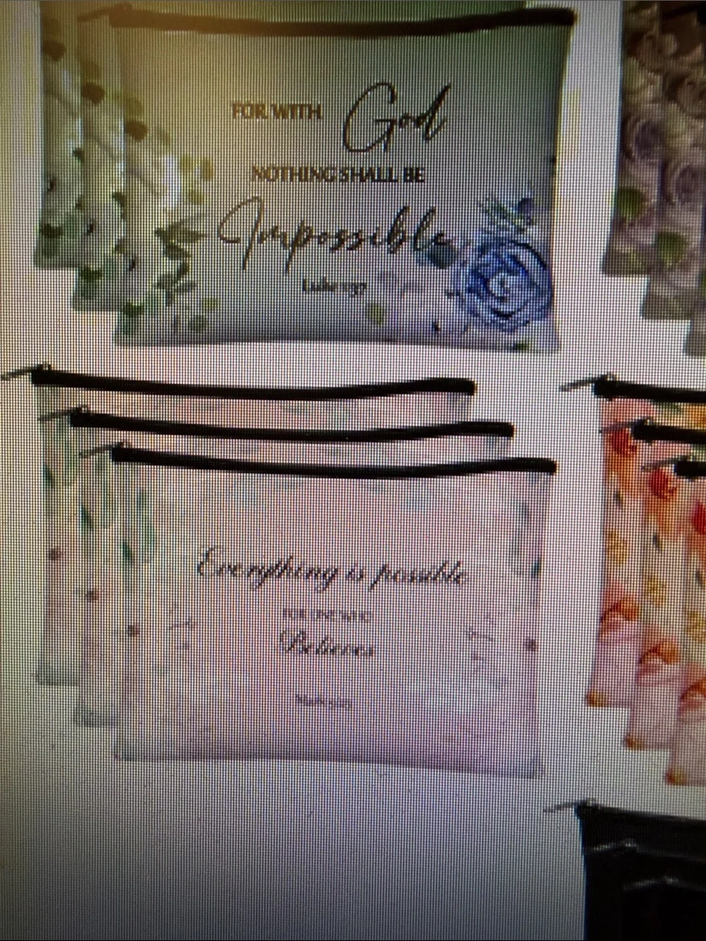 ❣️5/$25❣️2 Inspirational cosmetic bag - assorted collection. Random pull choices